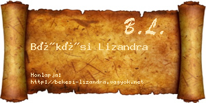 Békési Lizandra névjegykártya